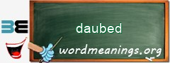 WordMeaning blackboard for daubed